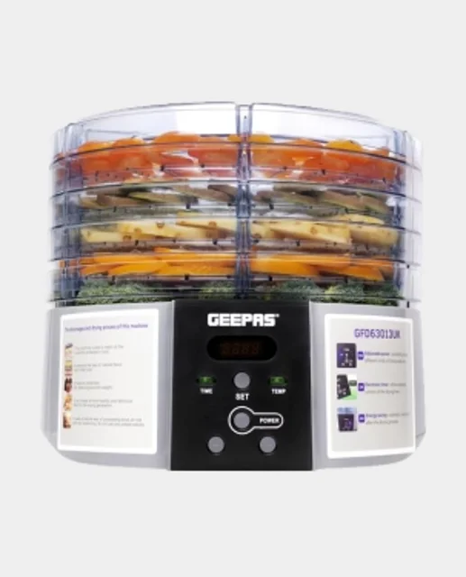 میوه و سبزی خشک‌کن جیپاس | Digital Food Dehydrator Geepas مدل GFD63013UK